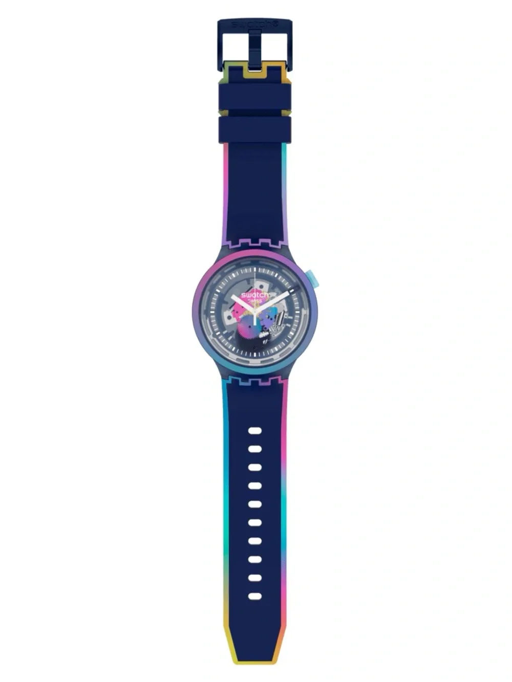 Swatch RAINBOW IN THE NIGHT Swiss Watch w/box & Authenticity Card